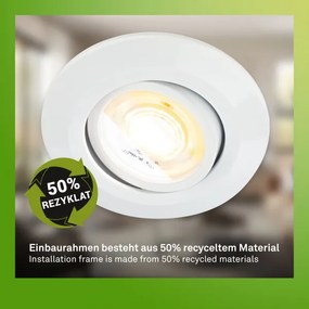 Briloner 7586036 - SADA 3xLED kúpeľňových podhľadových svietidiel KLIRA 1xLED/4,9W/230V IP23 biela