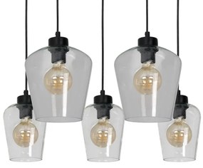 Luster na lanku SANTIAGO 5xE27/60W/230V číra