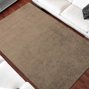 Shaggy jednofarebný koberec v béžovej farbe Šírka: 160 cm | Dĺžka: 220 cm