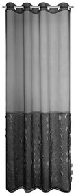 ZÁCLONA NA KRÚŽKOCH DEBORA 140X250 CM ČIERNA