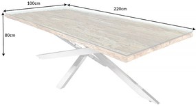 Dizajnový jedálenský stôl Shark 220 cm teak