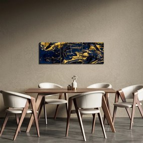 Obraz abstrakcie (s hodinami) (90x30 cm)