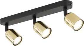LED bodové svietidlo TOP 3xGU10/10W/230V čierna/zlatá