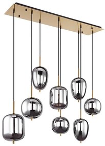 Globo 15345-8MM - Luster na lanku BLACKY I 8xE14/40W/230V