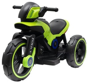 BABY MIX Detská elektrická motorka Baby Mix POLICE zelená