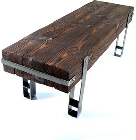 CHYRKA® Lavica LBR Sedadlo z masívneho dreva BRODY Loft Vintage Bar Priemyselný dizajn Ručne vyrábaný drevený kov