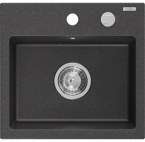 Mexen Milo - drez granitový 43,5x41,0cm, 1-komorový, čierna-škvrny, 6505441000-76