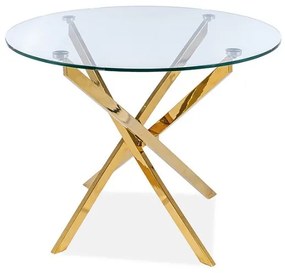 Okrúhly jedálenský stôl AGIS | zlatá