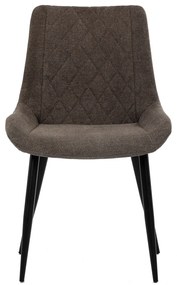 Autronic - Jídelní židle, hnědá látka, černý kov - DCL-218 BR2 VÝPRODEJ