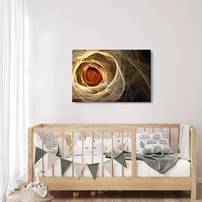 Obraz - Abstraktné ruže v ohnivých farbách (90x60 cm)