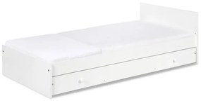 Detská posteľ s úložným priestorom KAROLINA, 176x95x87, biela