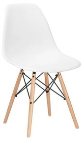 SPRINGOS Dizajnová stolička SPRINGOS MILANO biela