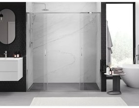 Mexen Exo, 2-krídlové posuvné 190x200 cm, 6mm číre sklo, chrómový profil, 8152-190-000-01-00