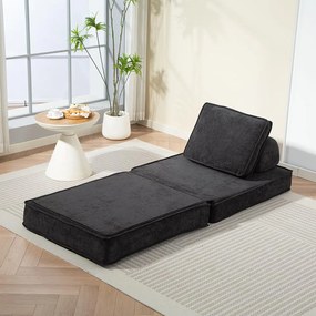 Rozkladacia penová sofa CALMERO - čierna