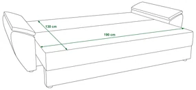 Pohovka trojsedačka Radiant Bis (čierna + červená). Vlastná spoľahlivá doprava až k Vám domov. 1056840
