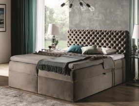 Čalúnená posteľ 180x200 CLARITA - béžová + topper ZDARMA