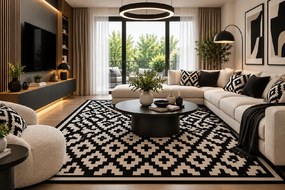 Koberec Gold WHITE 1223/18 rozmery koberec: 80x150 cm