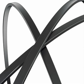 Erga Round, okrúhle zrkadlo 40cm, čierny rám, ERG-V01-ROUND-4040-BK