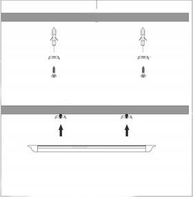 BERGE LED panel - 8W - 30cm - ČIERNA - studená biela