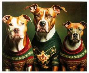 Dog Family sklenený obraz viacfarebný 110x90 cm