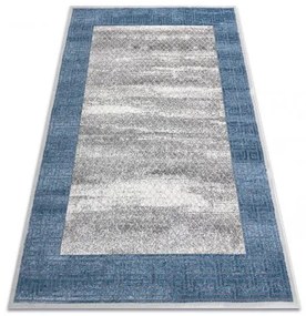 Moderný koberec NOBLE 1512 68 vzor rámu, Grécky vintage - Štrukturálny, dve vrstvy rúna, krémová modrá Veľkosť: 80x150 cm
