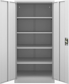 Kovová kancelárska a dielenská skriňa sivá JAN D600 900 x 1850 x 600 mm