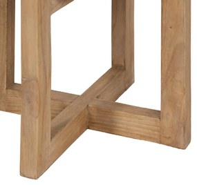 Okrúhly odkladací stolík z masívu mindi ø 40 cm Dala – Ixia