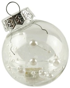 DECOLED Sada ozdôb, d. 6 cm, biela