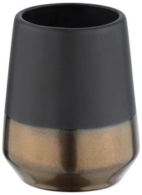 Čierny kelímok na zubné kefky Wenko Brandol