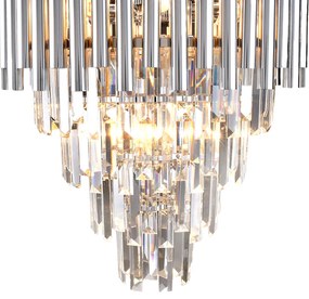 Luster Madison II, 1x krištáľové/chrómové kovové tienidlo, (fi 45cm), ch