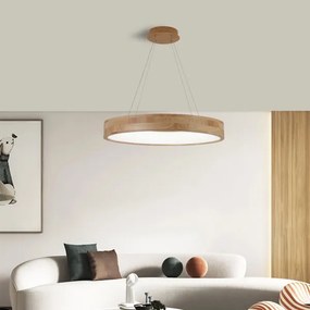 Brilagi - LED závesný luster na lankách FALCON WOOD LED/40W/230V 3000/4000/6000K 60 cm drevo