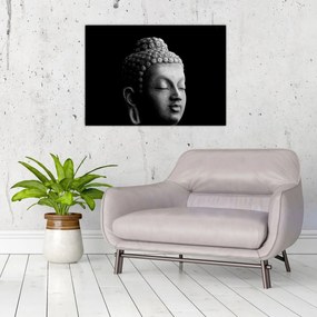 Sklenený obraz - Budha, portrét (70x50 cm)