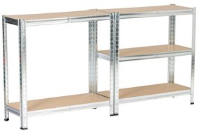 Kovový regál REGMET 70x30x154 cm stříbrný