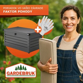 Kovový úložný box METALBOX, 385L, 120x62x63cm, antracitová Gardebruk