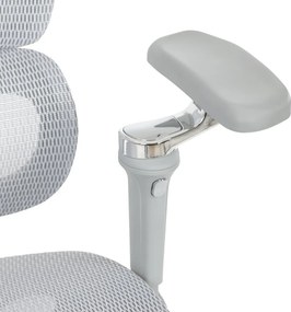Kancelárska ergonomická stolička PORTE — sieťovina, sivá