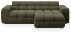 Zelená rohová pohovka (pravý roh/s leňoškou) Kendal – Micadoni