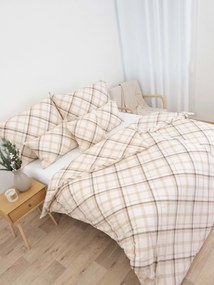 Bavlnené obliečky Renforcé – Káro krémové