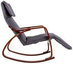 Fínske hojdacie kreslo Goodhome orech/šedá