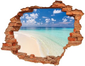 Nálepka 3D diera na stenu Pláž na maldivách nd-c-104787561
