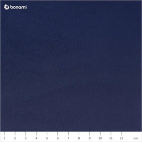 Tmavomodrá zamatová pohovka EMKO Bean