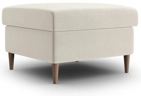 Béžová zamatová podnožka Kyoto – Cosmopolitan Design