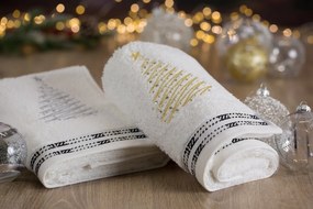 VIANOČNÝ FROTÉ UTERÁK EVE SADA 6KS 50X90 CM BIELA