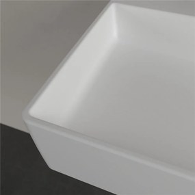 VILLEROY &amp; BOCH Memento 2.0 závesné umývadlo s dvomi otvormi (spodná strana brúsená), s prepadom, 1200 x 470 mm, Stone White, s povrchom CeramicPlus, 4A22CKRW