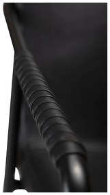 Čierna barová stolička z imitácie kože DAN-FORM Denmark Boto, výška 95 cm