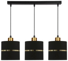 Candellux Luster na lanku ASSAM 3xE27/60W/230V čierna 33-17451