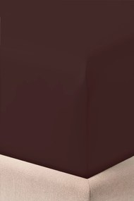 Saténová plachta s gumičkou CLARE hnedá Rozmer: 90x200x30 cm