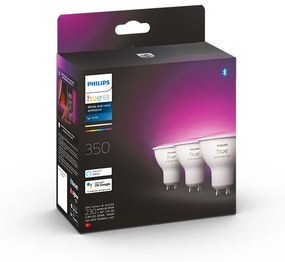 Philips HUE LED White and color Ambiance žiarovka GU10 3x4,3W 350lm 2000-6500K+RGB stmievateľná BlueTooth 3-set