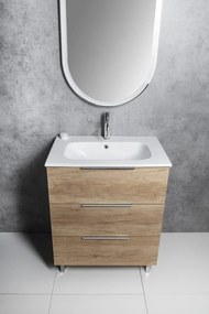 Sapho Sapho, CIRASA umývadlová skrinka 79,8x75x46cm, 3x zásuvka, biela lesk, CR831-3030