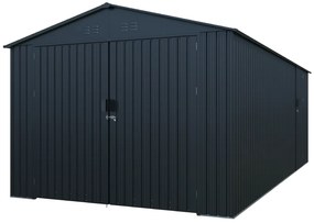 Plechová garáž BestBerg AG-18A / 18 m² / 602 x 300 x 232 cm / sivá