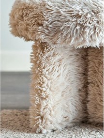 Béžový taburet z umelej kožušiny Frikka – Bloomingville